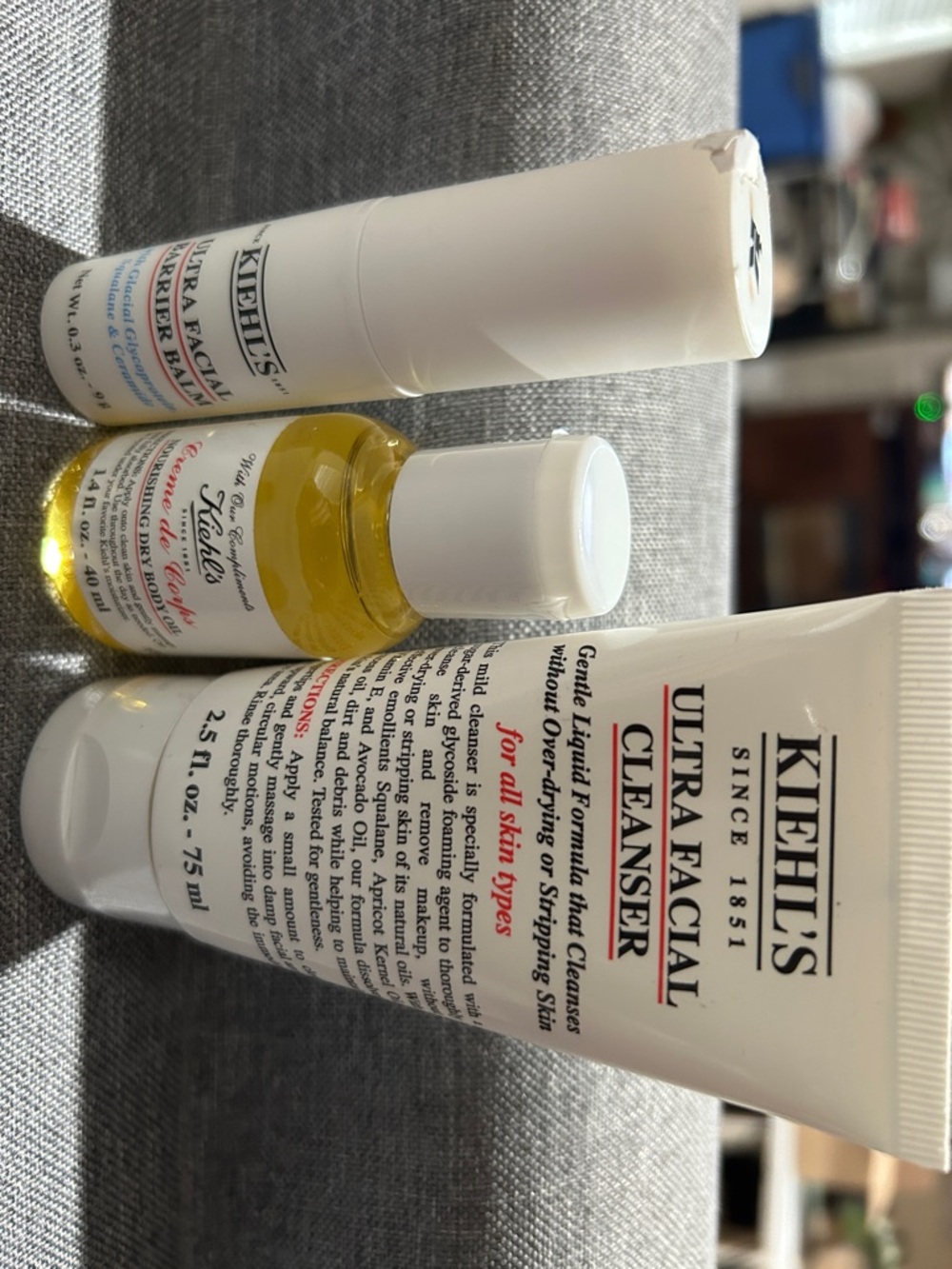 Kiehl's White and Yellow Ultra Facial Cleanser Trio